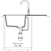 Мойка кухонная GranFest QUADRO GF-Q-780L чаша с крылом 770*495 мм иней, мрамор