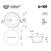 Мойка кухонная Ulgran U-101-328, бежевый