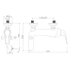 Смеситель Lemark Swan LM5402BG для ванны с коротким монолитным изливом, черный/золото