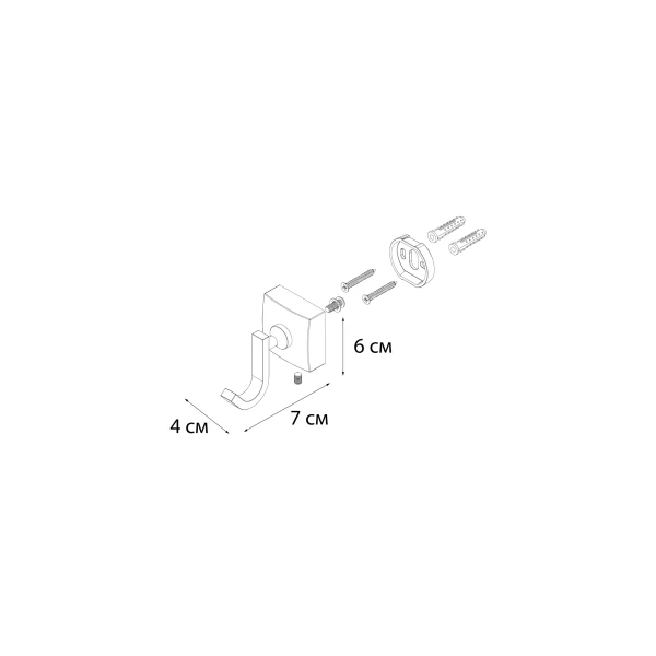 Fixsen KVADRO FX-61305 Крючок одинарный