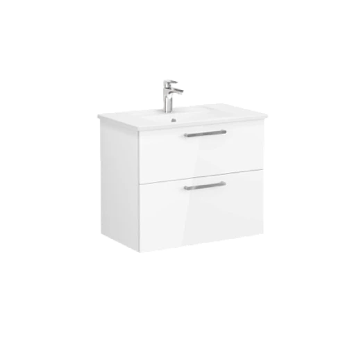 Тумба с раковиной Vitra Root 60 с 2 ящиками, матовый серый камень