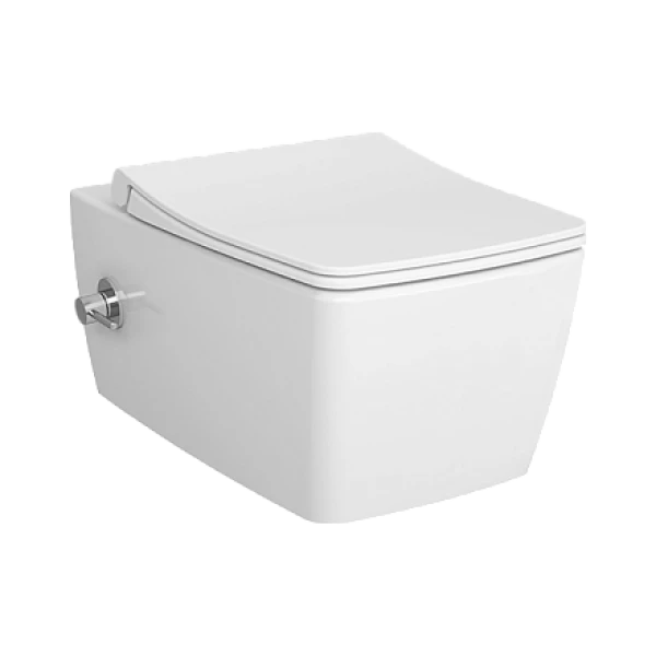 Унитаз Vitra Metropole Rim-Ex 7672B003-1684, подвесной, безободковый, с функц. биде и встр. смес-ем