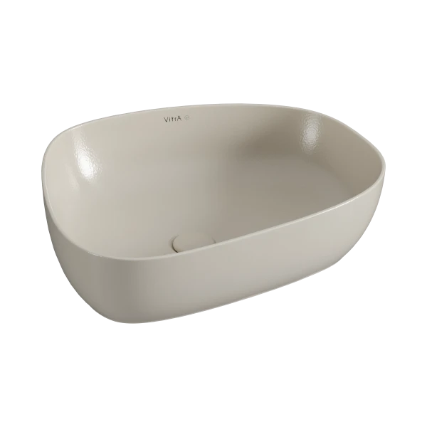 Раковина-чаша Vitra Outline Recycled 7991B066-0016, TV форма, 57x45см, без перелива, матовый тауп