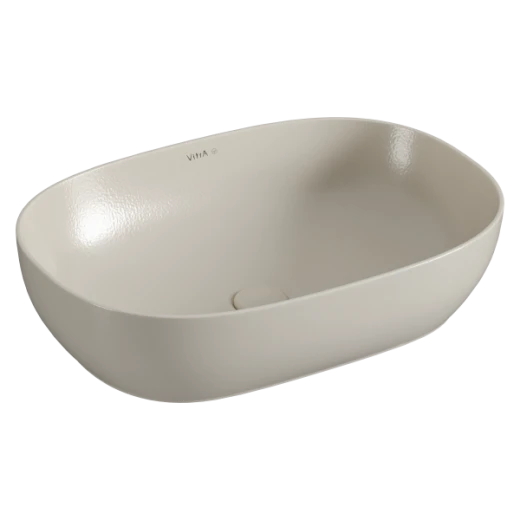 Раковина-чаша Vitra Outline Recycled 7995B066-0016, овальная, 60x41см, без перелива, матовый тауп