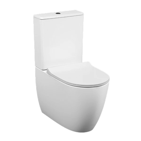 Унитаз-компакт Vitra Sento 9830B003-720Rim-ex back to wall, сиденье тонкое микролифт, механизм 3/6 л