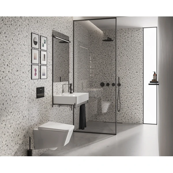 Набор встроенной душевой системы Vitra Origin A49284EXP на 3 направления черный матовый