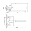Смеситель HAIBA HB22198 для раковины с длинным изливом, хром