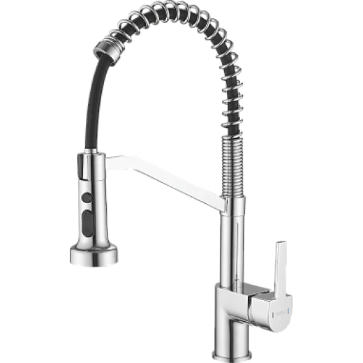 Смеситель для кухни HAIBA HB73826, гибкий излив, латунь, хром